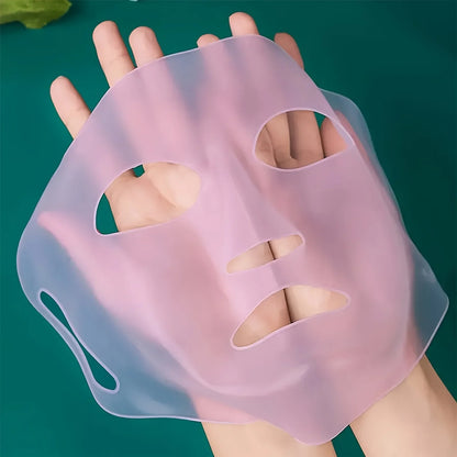 3D Silikon Gesichtsmaske Frauen Hautpflege feuchtigkeitsspendende Lifting Straffung Anti-Falten wiederverwendbare Gel-Blatt-Maske Gesichts-Hautpflege-Tool