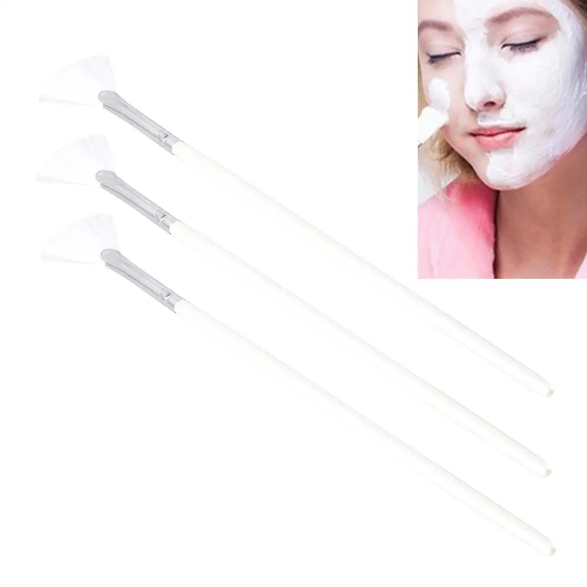3 Pcs Form für DIY Hautpflege Maske Diy Bürsten Fan Form Maske Bürsten Gesichtsbehandlungen Skincare glatte Abdeckung Beauty Tools
